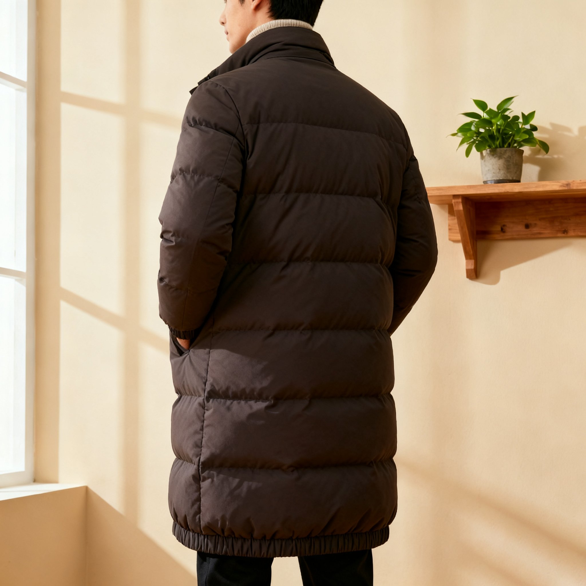 メンズロングコットンジャケット