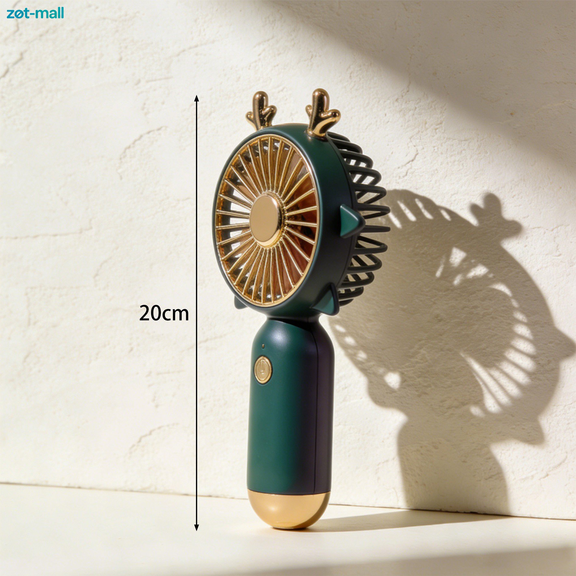 Rechargeable handheld fan with ergonomic design