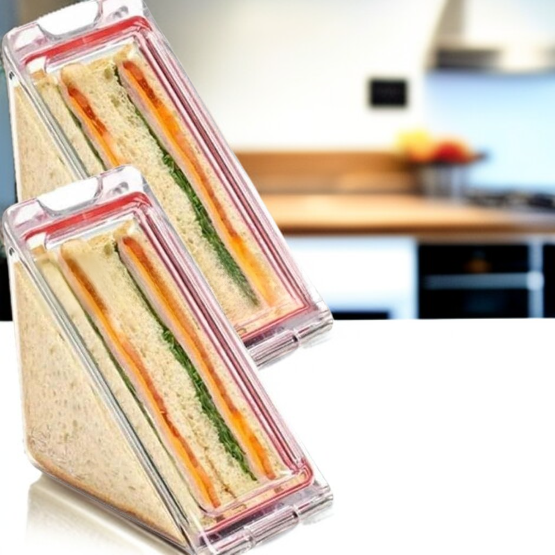 휴대용 삼각 샌드위치 보관함 런치박스