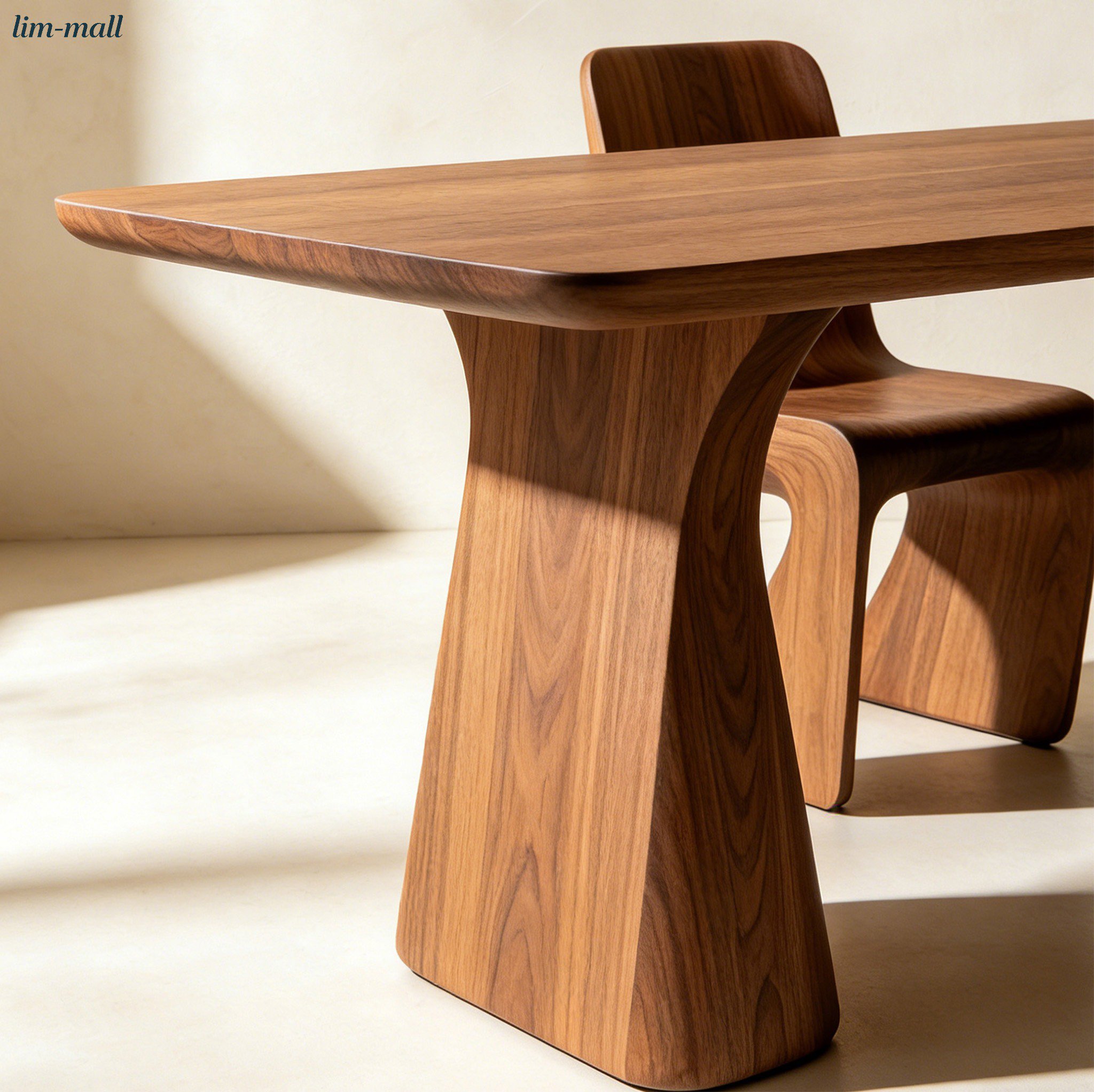 Black Walnut Dining Table and Chair Set