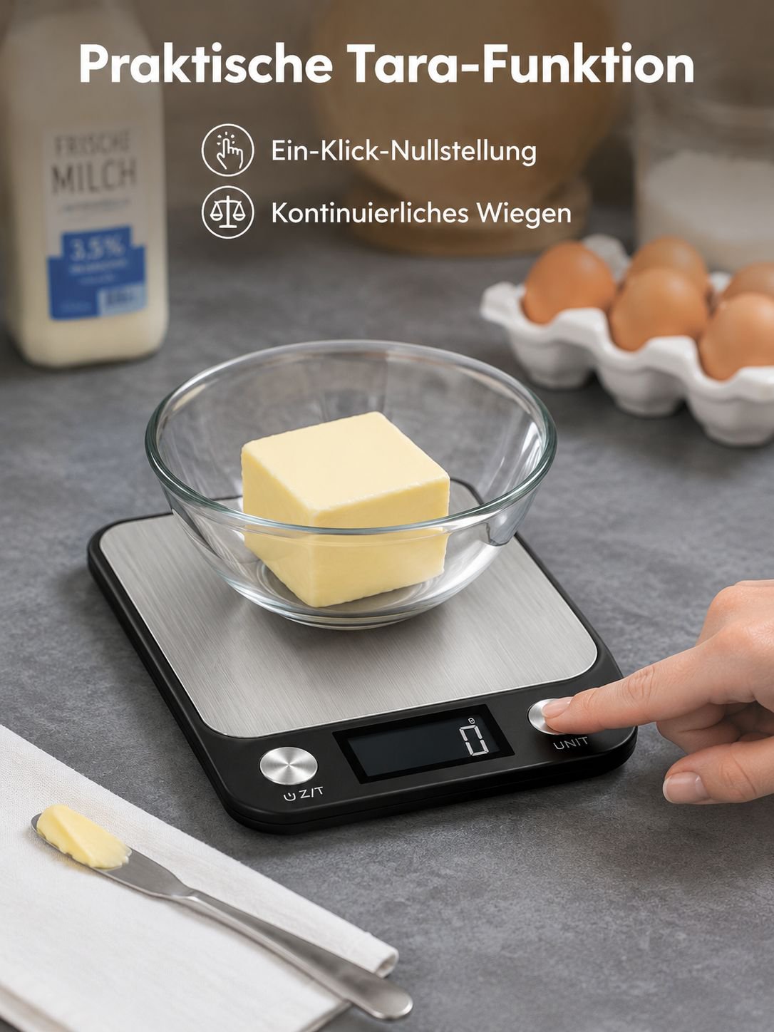 Hochwertige Plattformwaage für professionelle Küchen