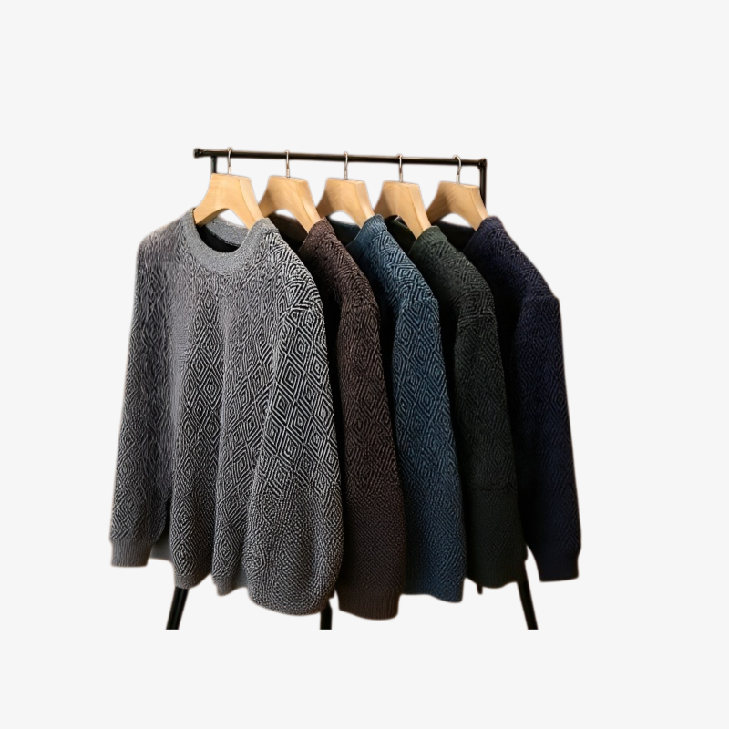 남자 추동 자카드 스웨터 남 기모 니트 레깅스 남자 니트 자카드 니트 레깅스