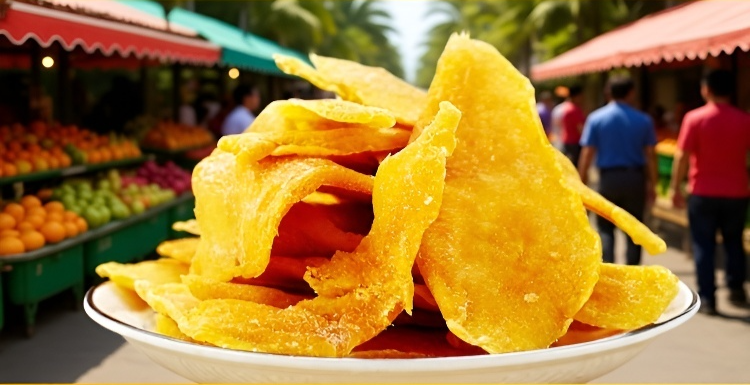 건강한 천연 과일 간식 말린 망고