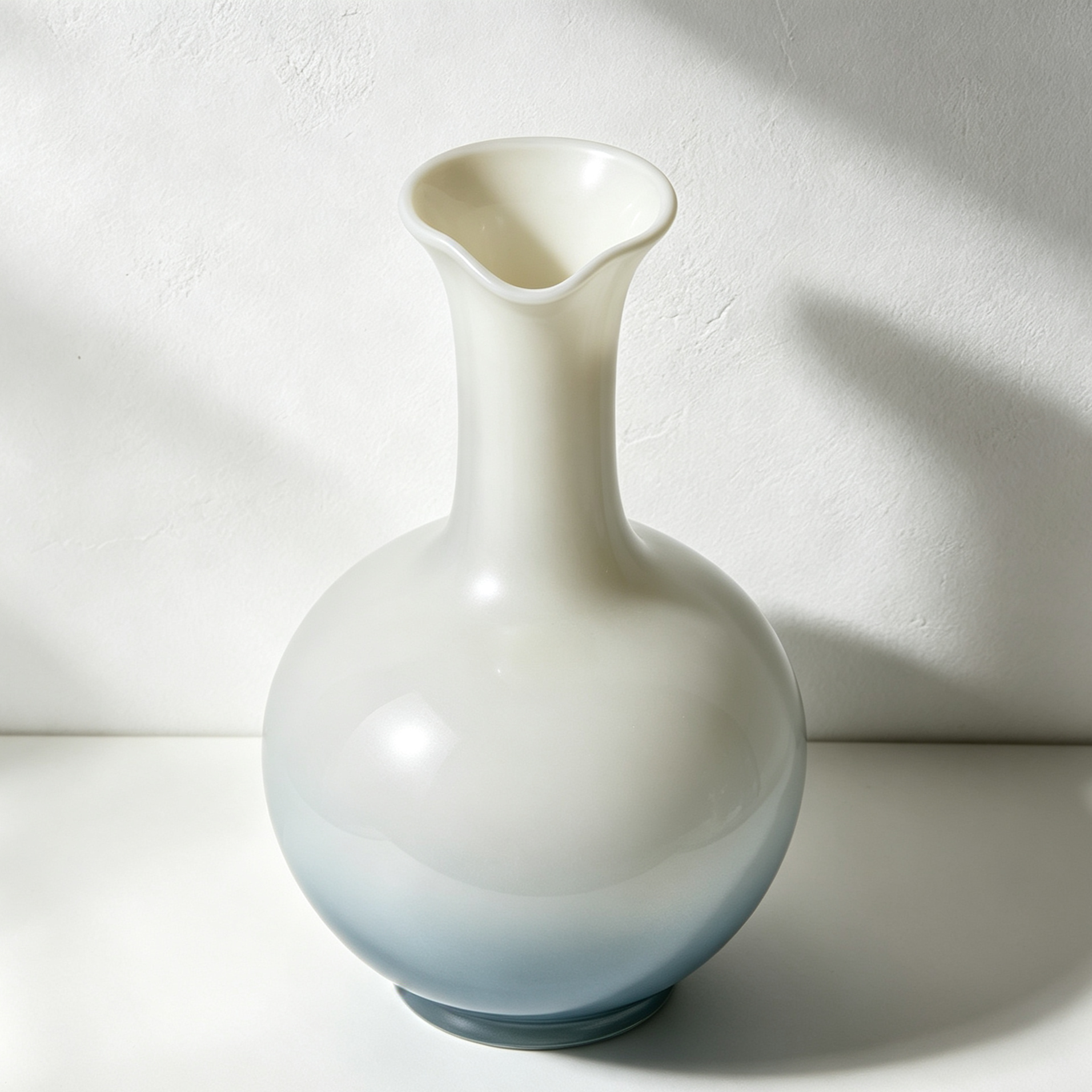 Gradient-colored long-necked ceramic vases (4 pieces)