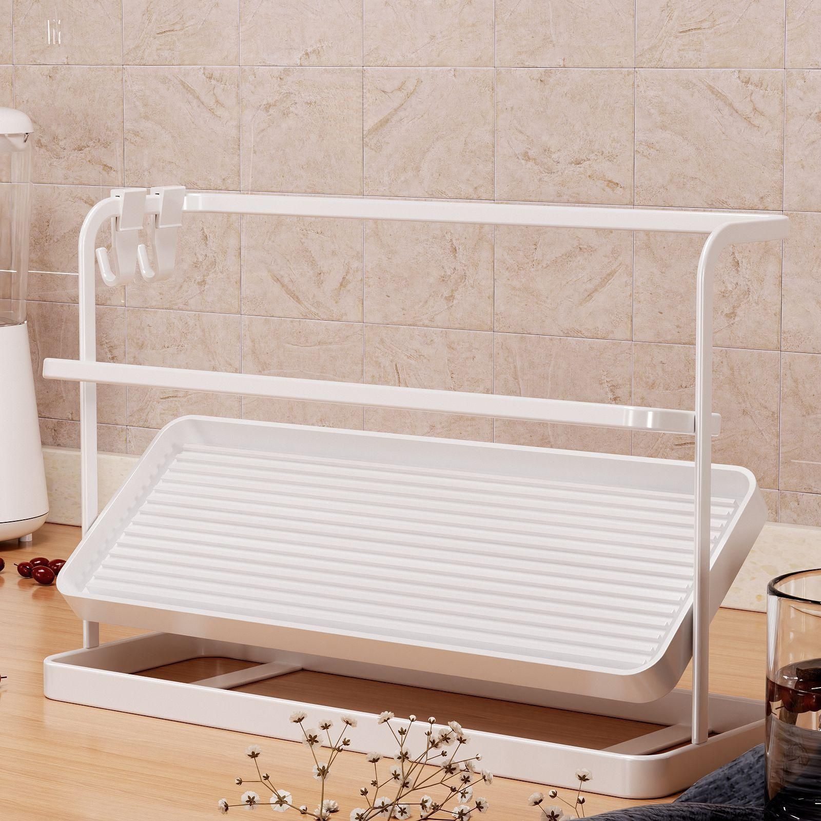 桌面雙層倒掛瀝水杯架