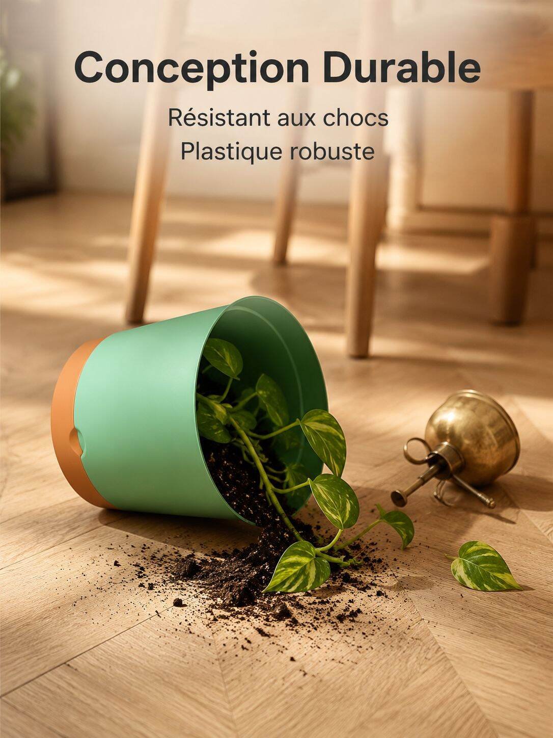 Pot de fleurs en plastique moderne pour intérieur