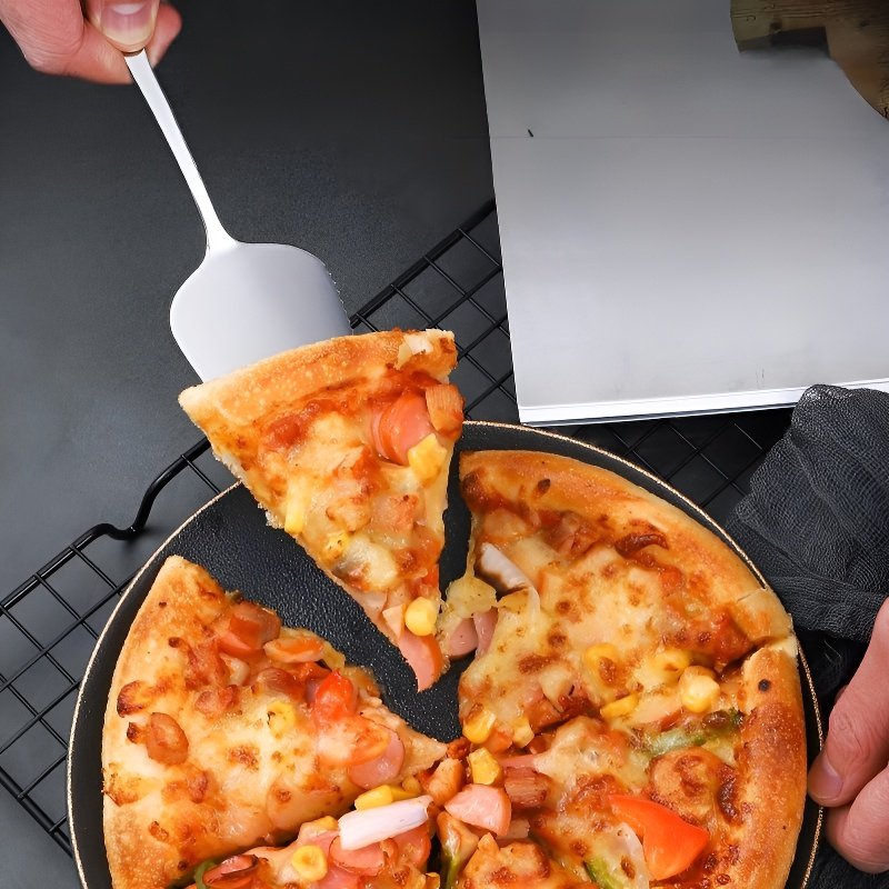 อุปกรณ์ตักพิซซ่าและเค้กสแตนเลส สำหรับใช้ในบ้าน ตัดชีสและครีม เครื่องมือเบเกอรี่ในครัว