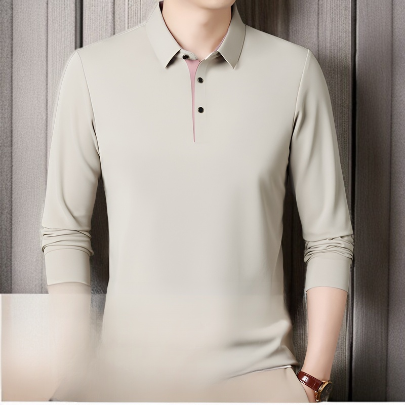 メンズビジネスルーズフィット長袖Tシャツ