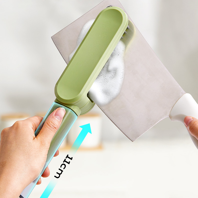 Four-in-One Kitchen Knife Cleaning Brush – Multi-Functional Gap Brush and Knife Sharpener