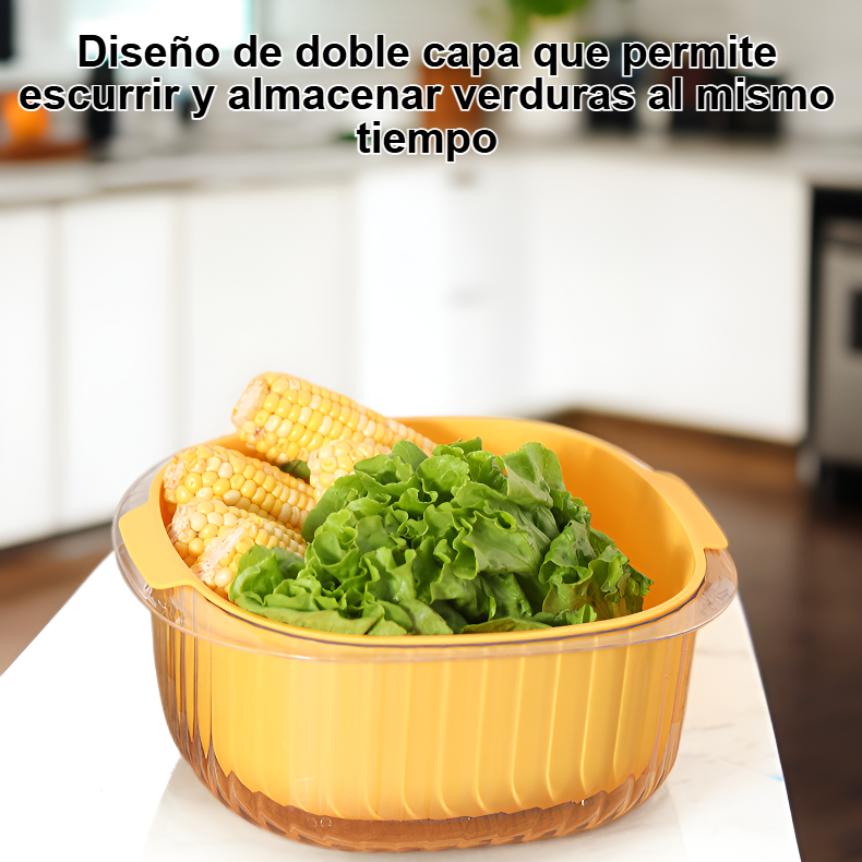 Lavabo de verduras engrosado de doble capa