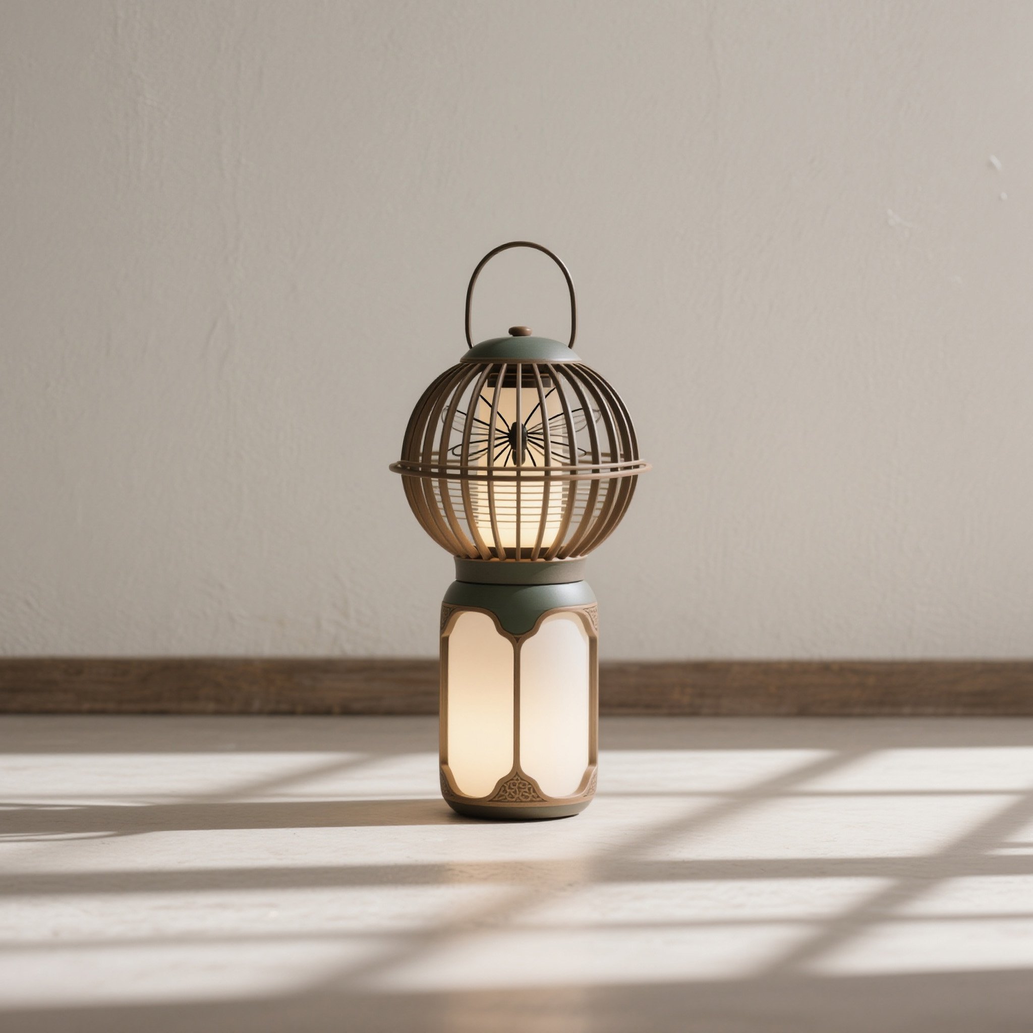 금속 새장 디자인 스탠드 조명