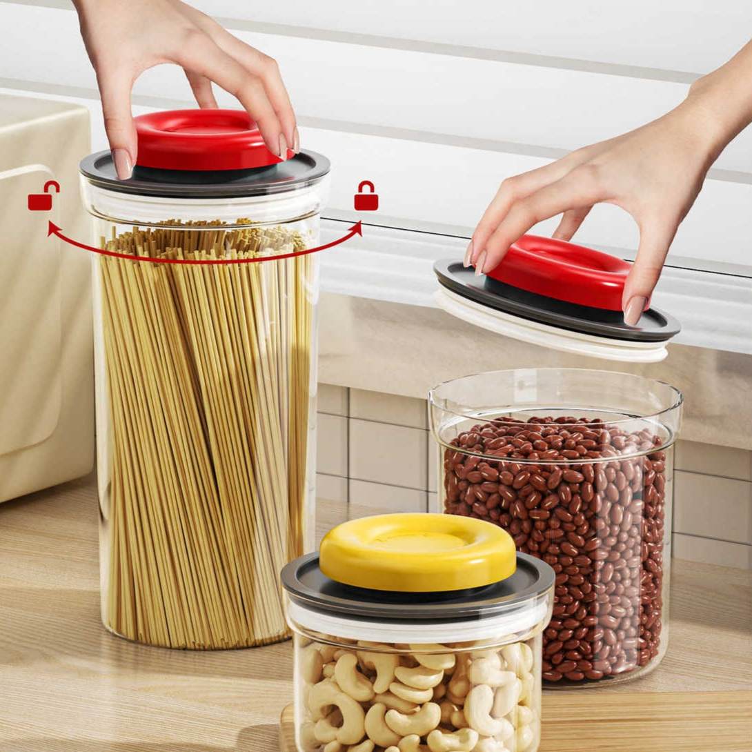 ポータブル密閉キャニスター プラスチック圧着式保存タンク