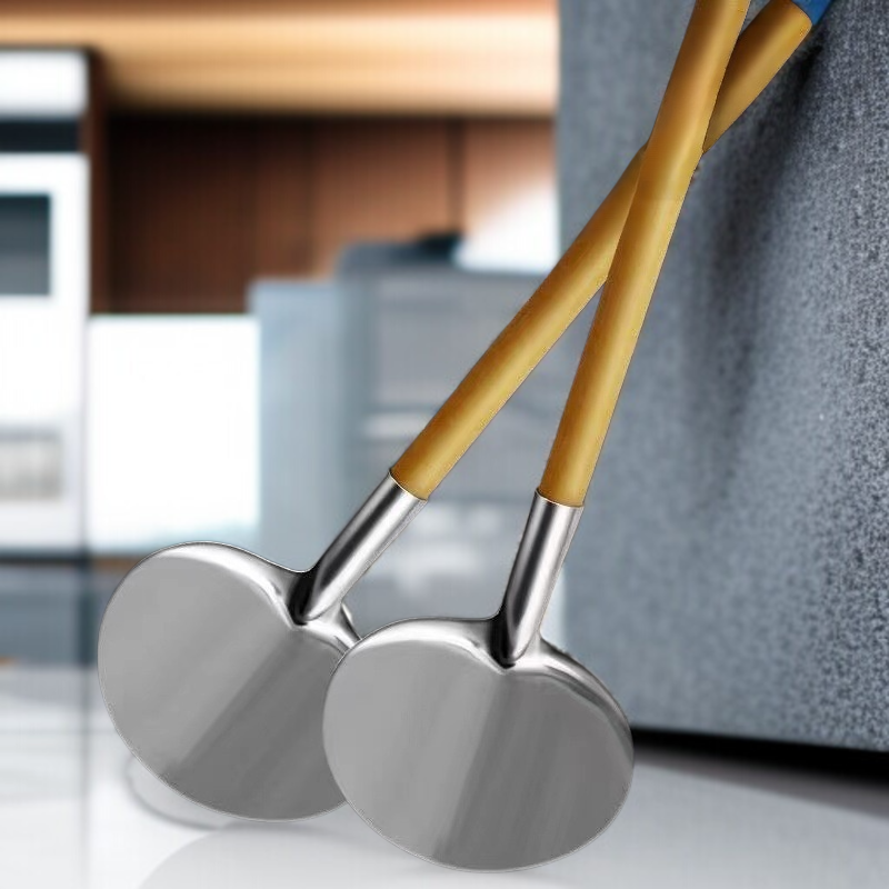 농가 토가 논스틱 냄비 나무 손잡이 둥근 주걱 모자 볶음 주걱 냄비 나무 손잡이 둥근 주걱