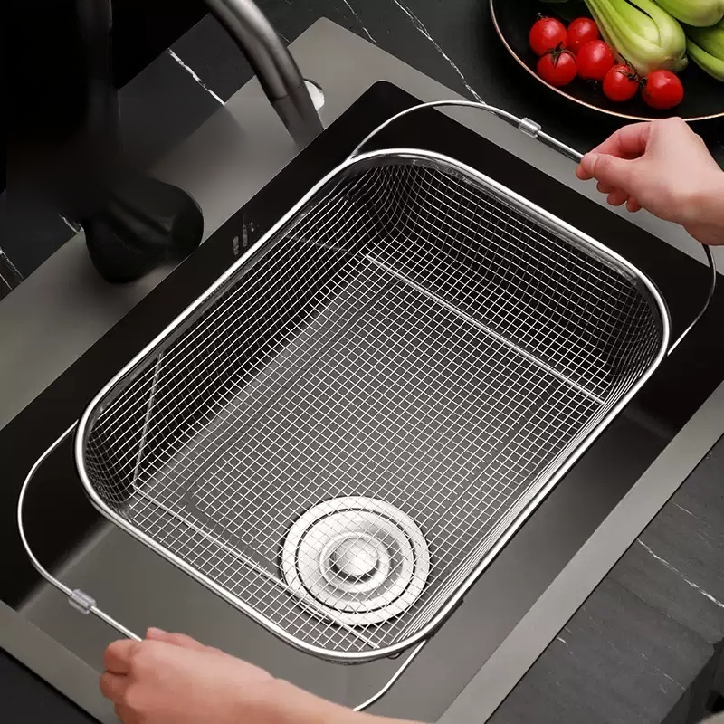 Stainless Steel Extendable Fruit and Vegetable Draining Basket