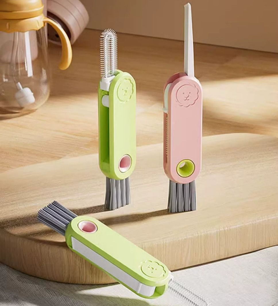 Efficient three in one brush for glassware