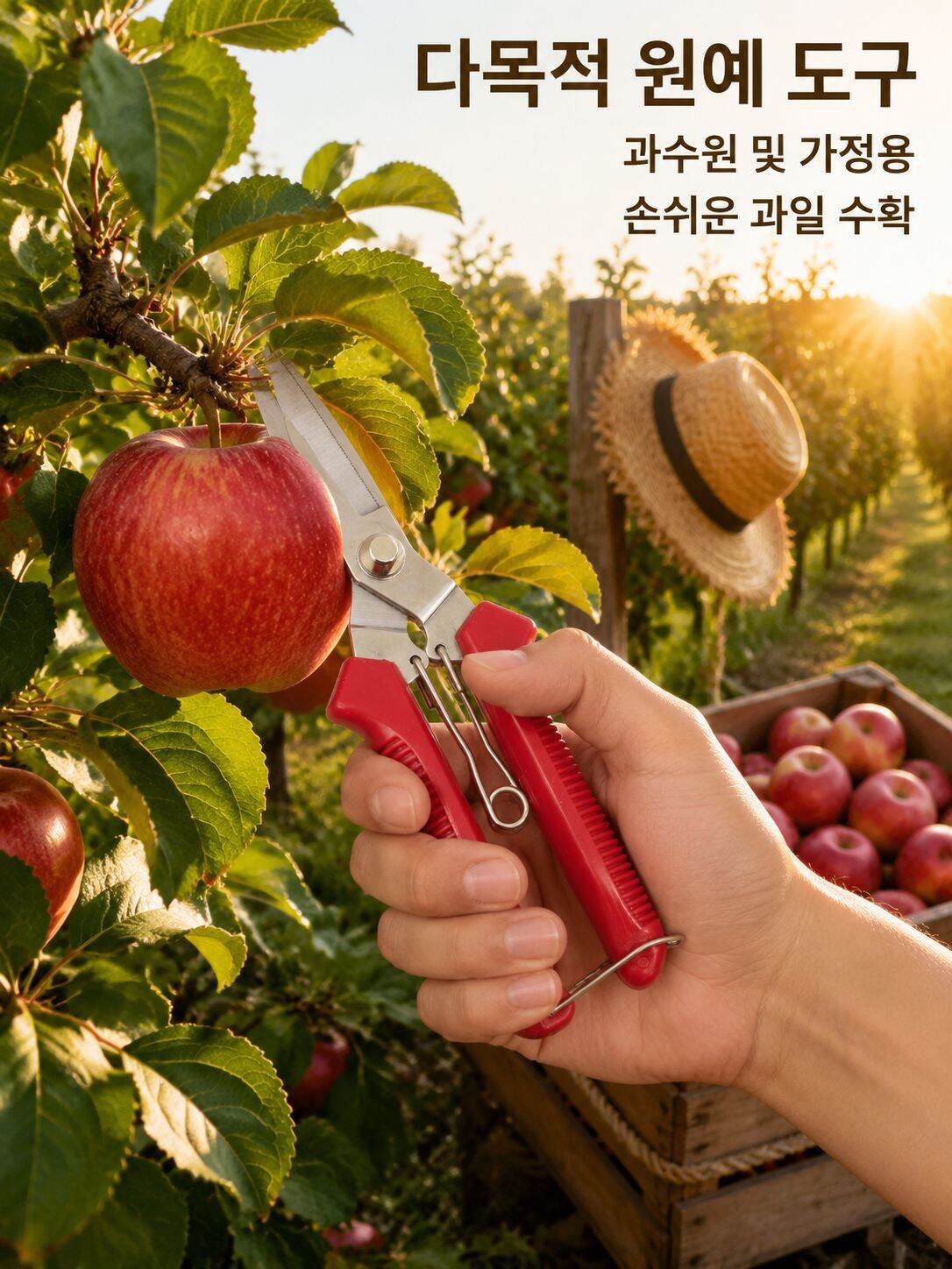 두꺼운 가지치기 가위 원예가위 스트레이트 묽은 과일가위 과일채취 가지치기 도구
