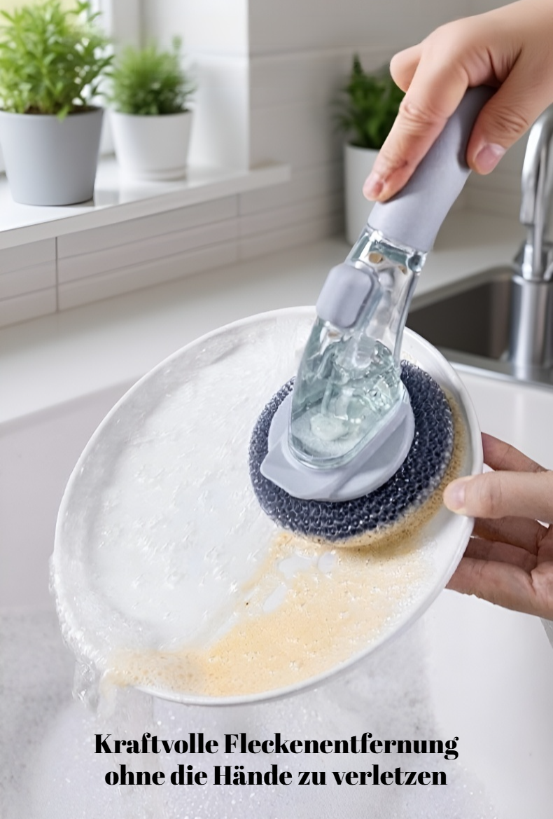 Effiziente Reinigung von Töpfen mit Spülbürste