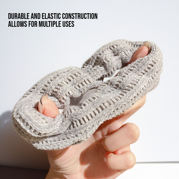Large intestine style hair tie for cozy hairstyles