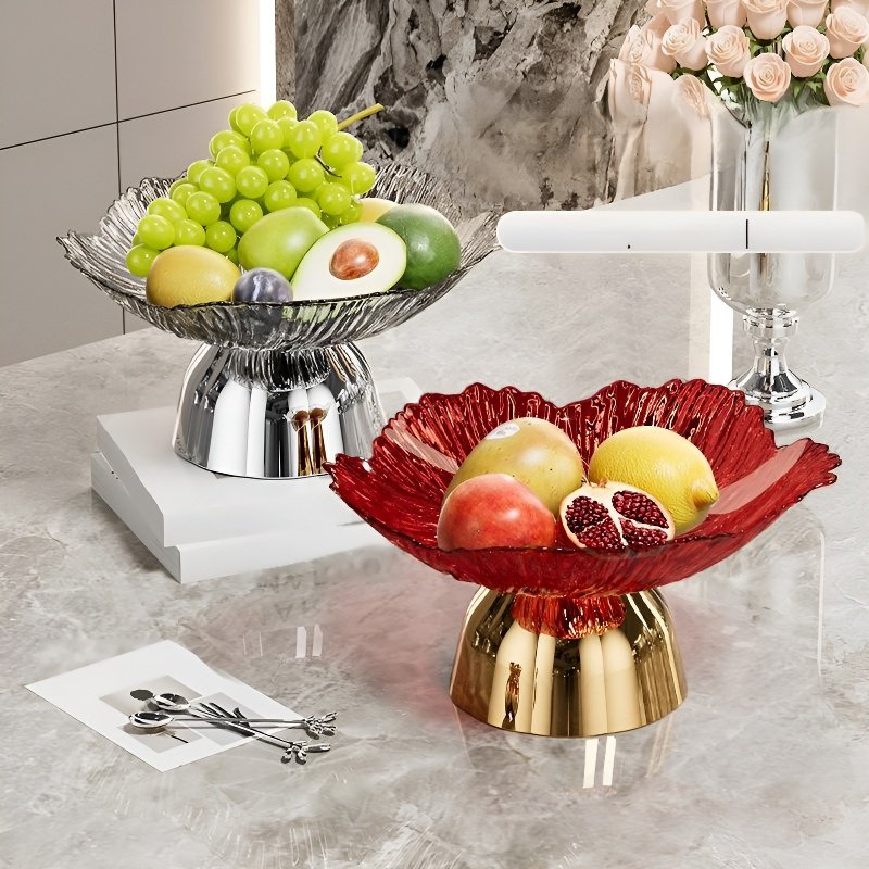 家庭用の落下防止クリスタルフルーツ＆フラワープレート