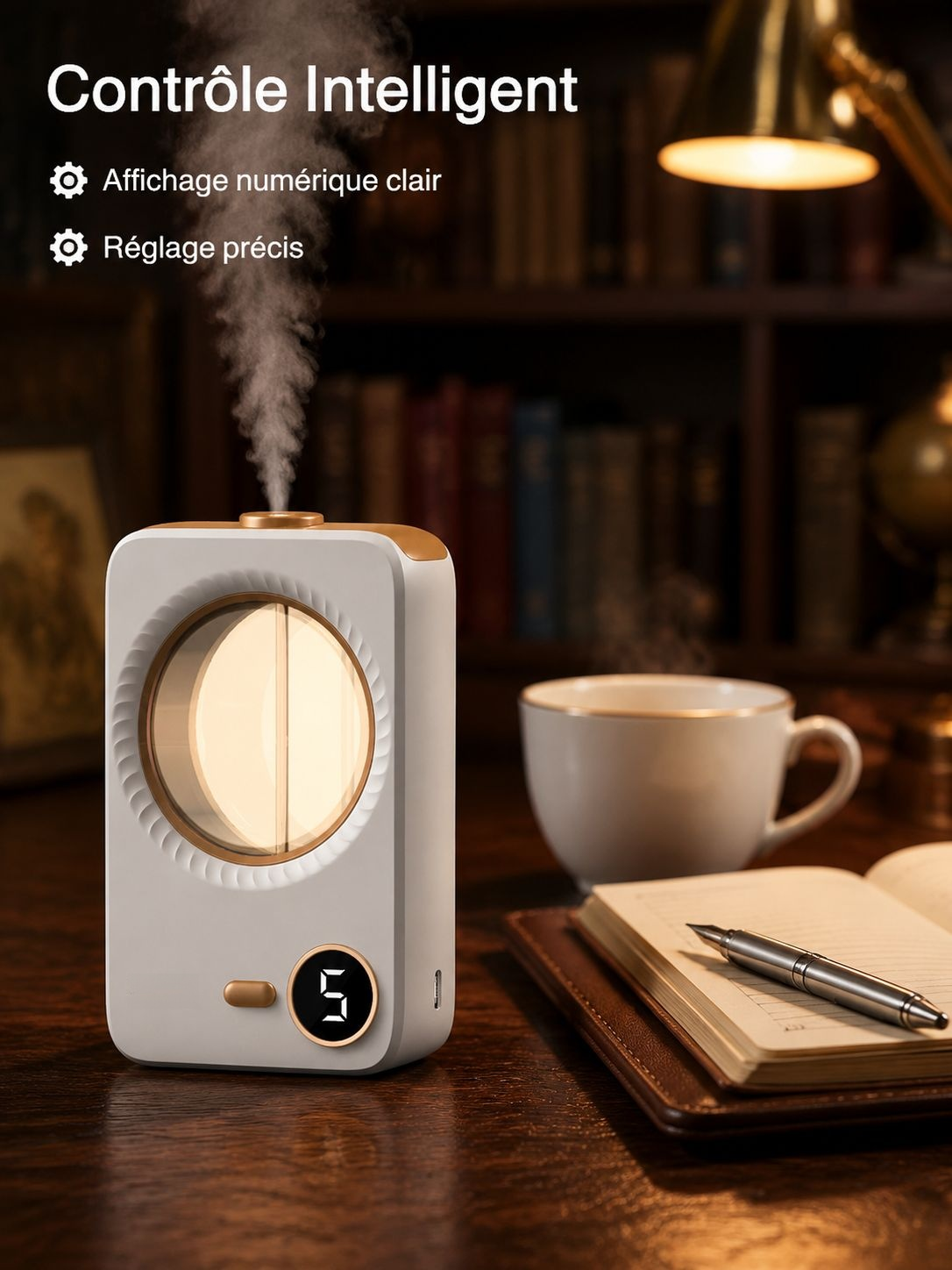 Diffuseur d'humidité intelligent à parfum longue durée avec affichage digital