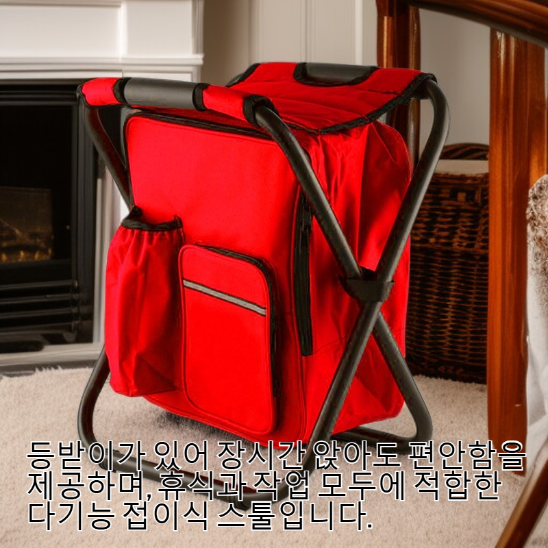 등받이가 있는 다기능 접이식 스툴