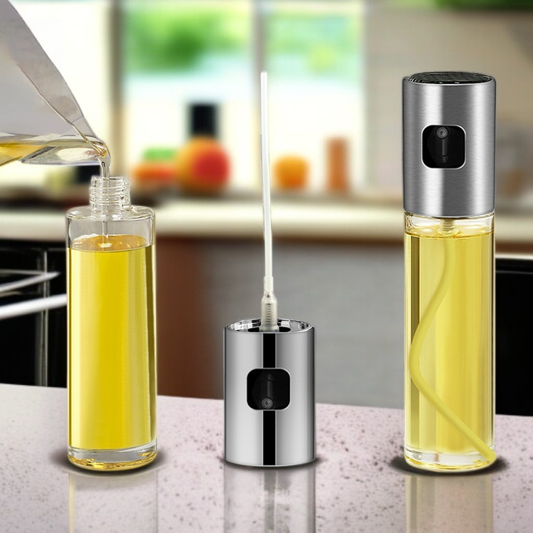 بخاخ زيت متعدد الوظائف للمطبخ، زجاجة رذاذ التوابل للشواء، زجاجة زيت مانعة للتسرب