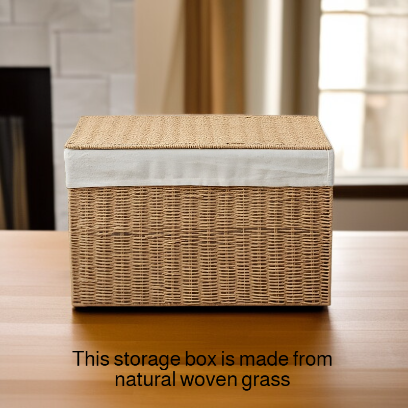 Woven Grass Storage Box