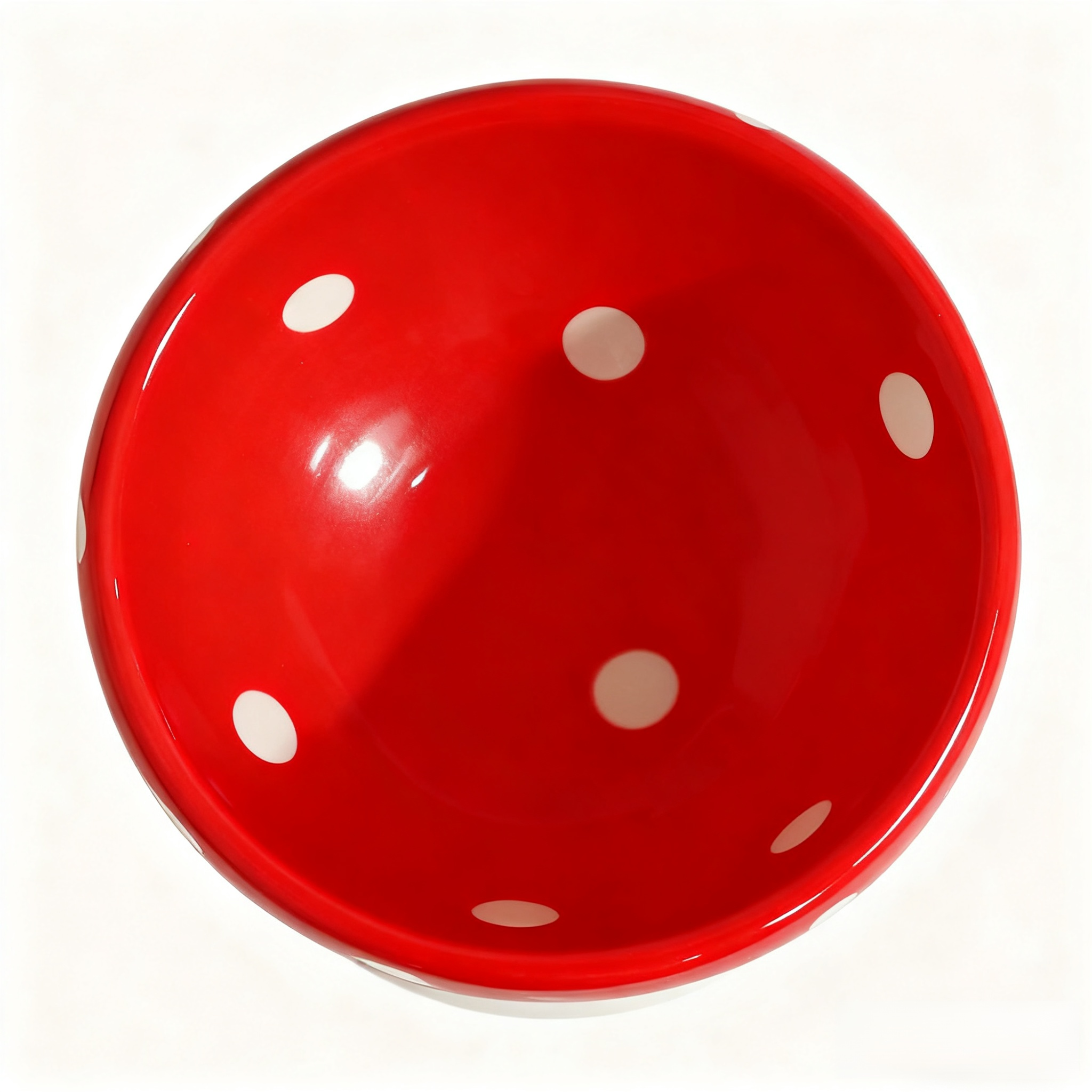 高さのあるキノコ型の陶器製キャットフードボウル