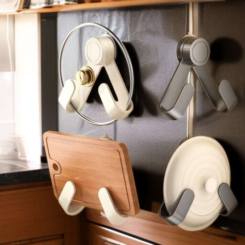 가정용 주방선반 펀치프리 흡판식 벽걸이 다용도 냄비뚜껑걸이 주방선반 흡판식 벽걸이 냄비뚜껑걸이