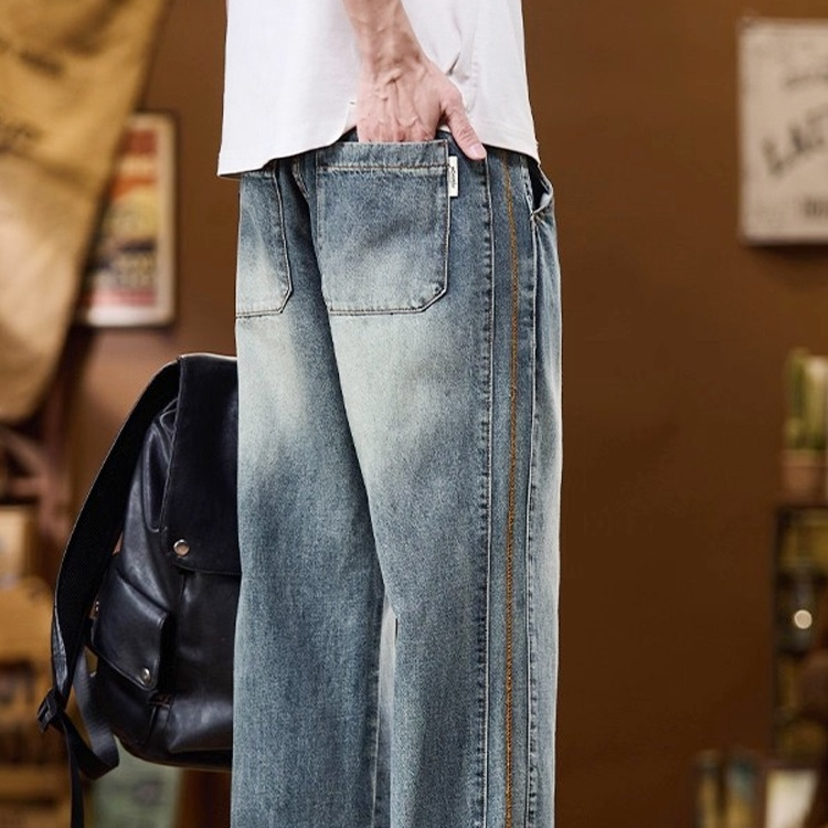 アメリカンストライプデニムパンツ メンズ