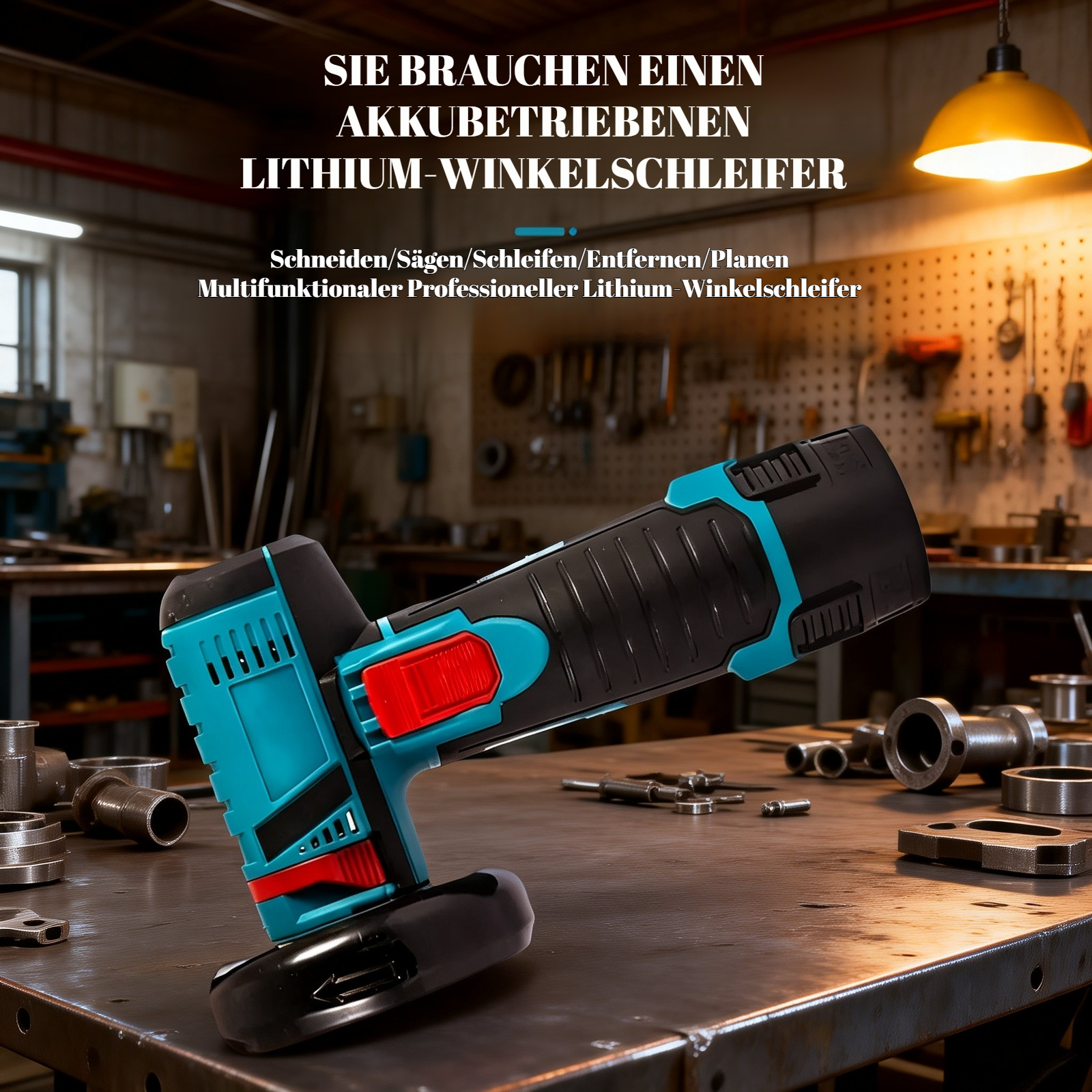 Kleine tragbare Akku-Winkelschleifmaschine für den Hausgebrauch