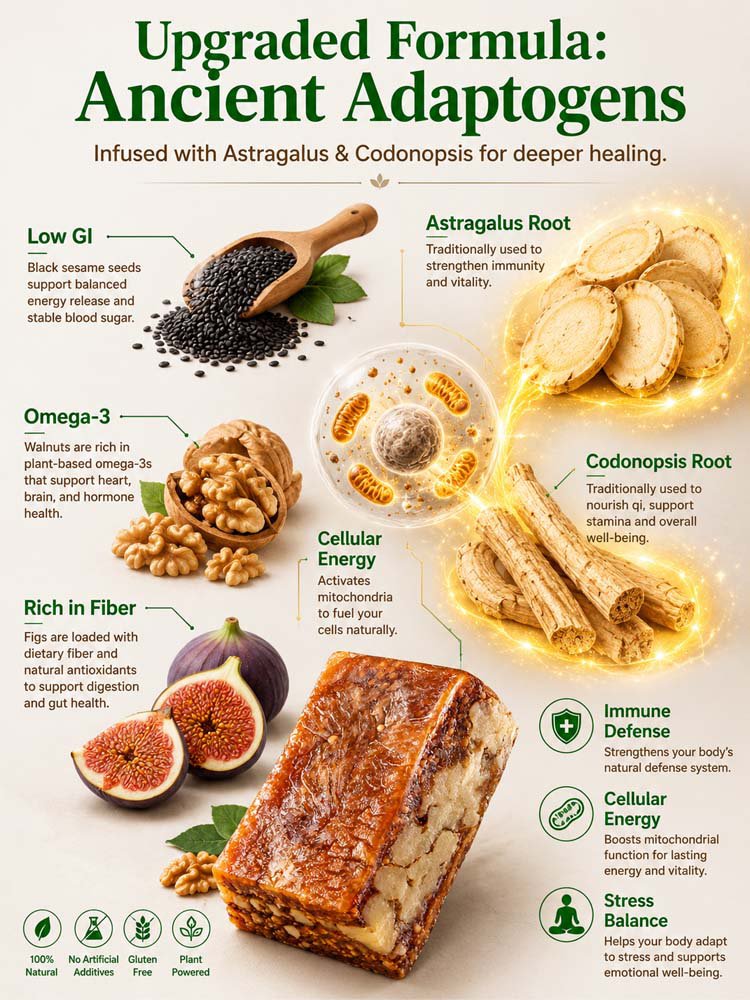 4-in-1 Fig Pie with Walnut & Black Sesame---Instant Fatigue Relief & All-Day Focus