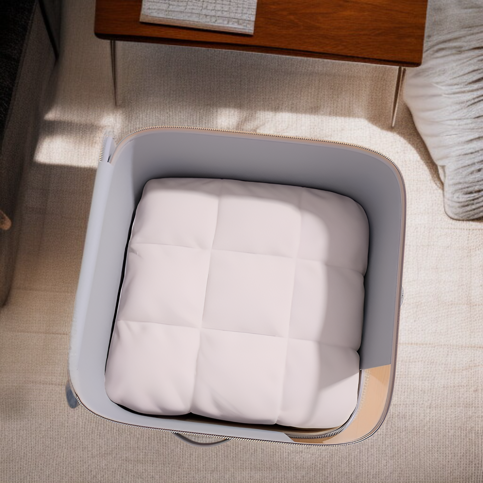 이동이 편리한 손잡이형 이불 정리 가방