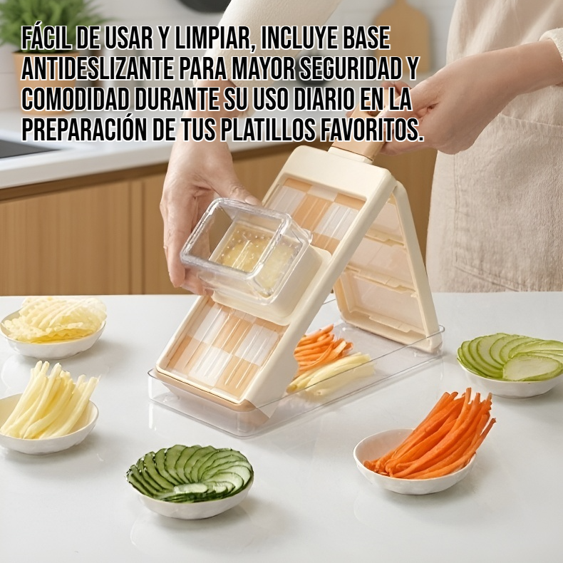 Rallador de cocina multifuncional 4 en 1 para verduras y quesos