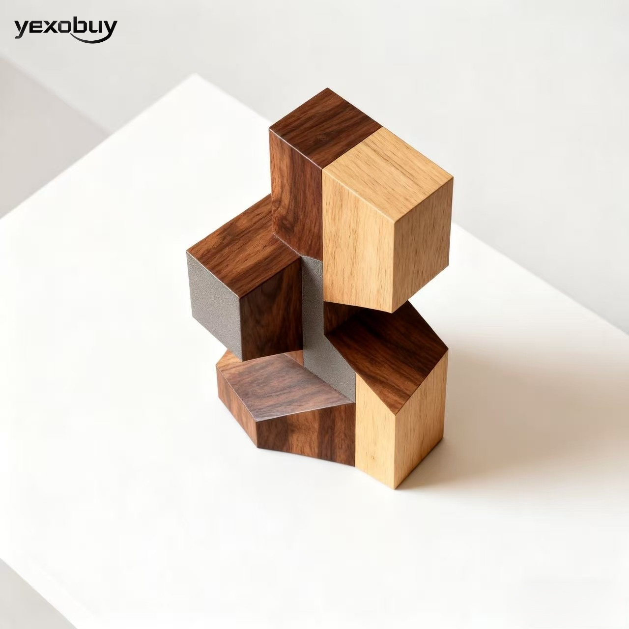 모던 인테리어용 견고한 목재 소품