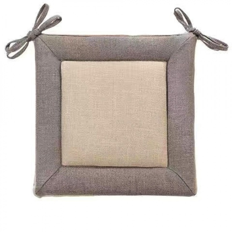 Detachable Washable Simple Linen Chair Cushion, Thickened and Breathable Seat Pad