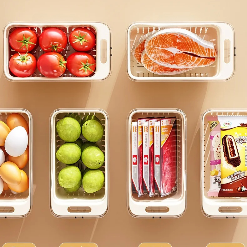 食品級保鮮盒 密封冷凍收納盒 沥水雞蛋儲存盒 水果蔬菜冰箱保鮮盒