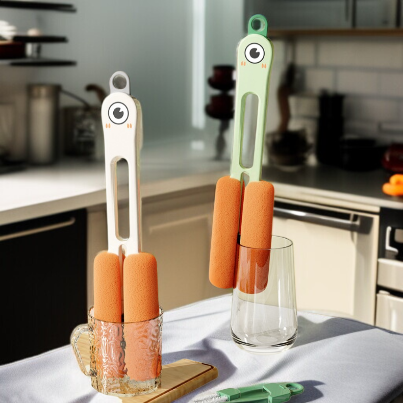 가정용 컵솔 다용도 듀얼 롱 손잡이 쿼드 원 청소솔 컵솔