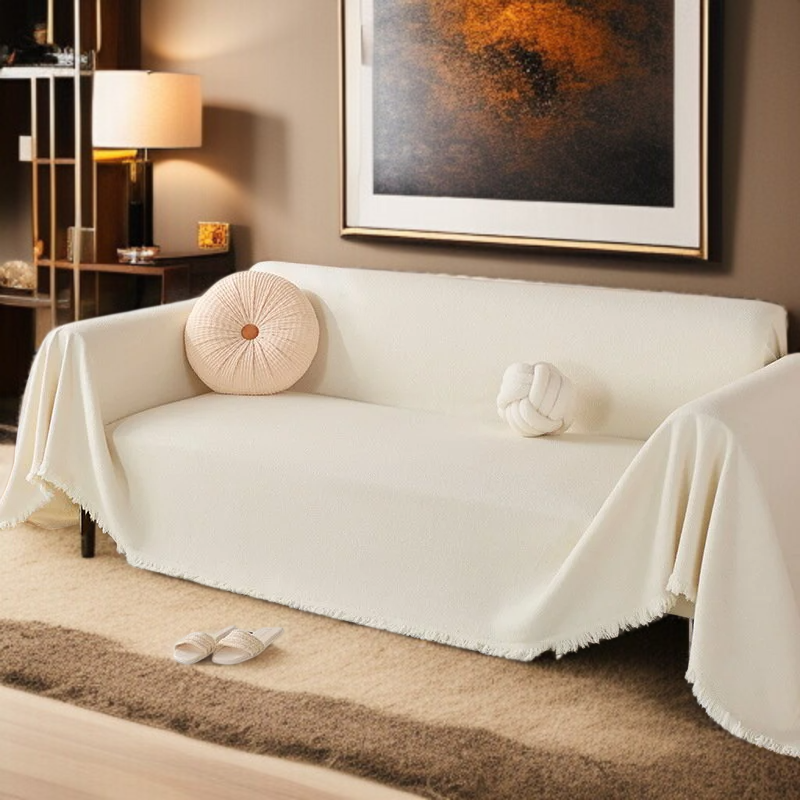 ソファークッション毛布 ソリッドカラーフルカバークッションソファカバー 防水防汚テディフリース毛布