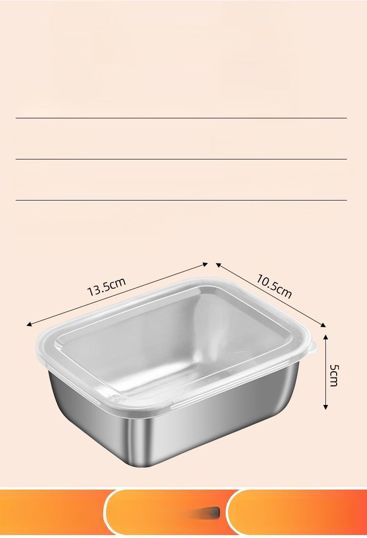 【ผู้ช่วยอเนกประสงค์】กล่องเก็บอาหารสแตนเลส รักษาความสด