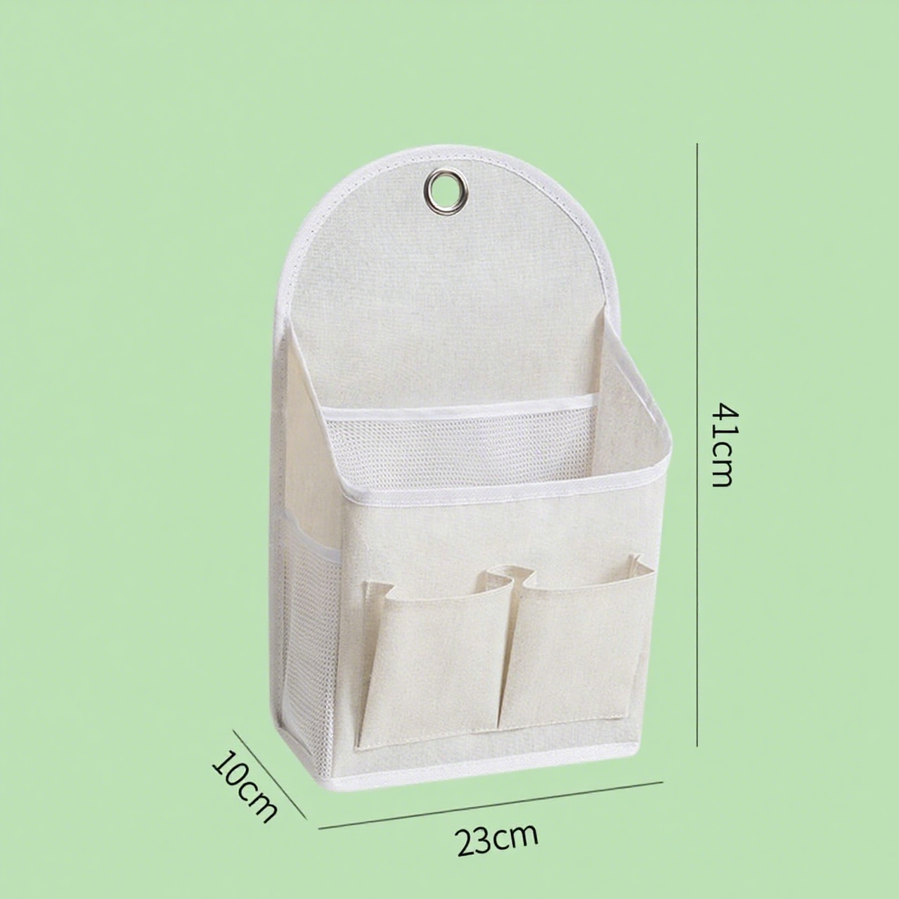  Wieszak na ścianę z torbą z lnu