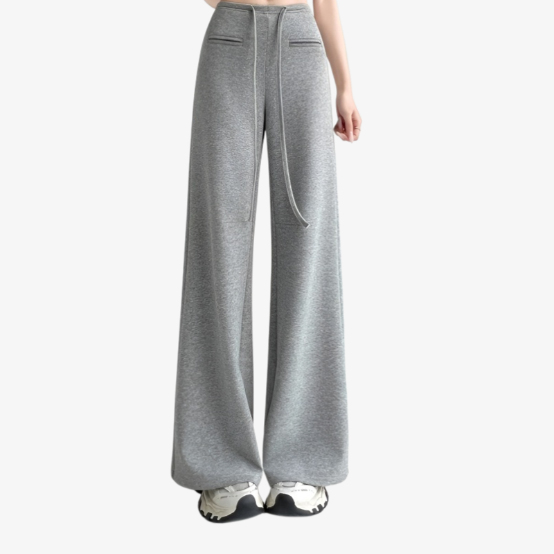 트레이닝 팬츠 여 하이웨스트 슬림 슬랙스 와이드 팬츠 와이드 슬림핏 여름 캐주얼 맨투맨