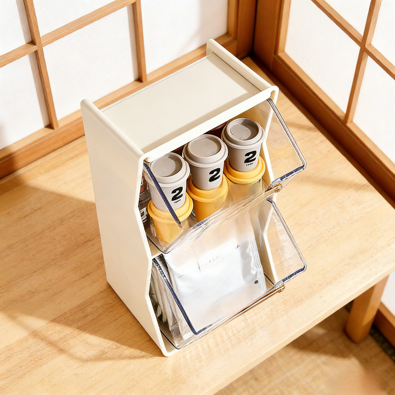 ชั้นวางเก็บถุงชาและแคปซูลกาแฟ สำหรับใช้งานในบ้านและสำนักงาน