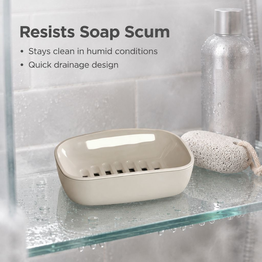 Plastic soap box with water draining tray for long lasting soap use