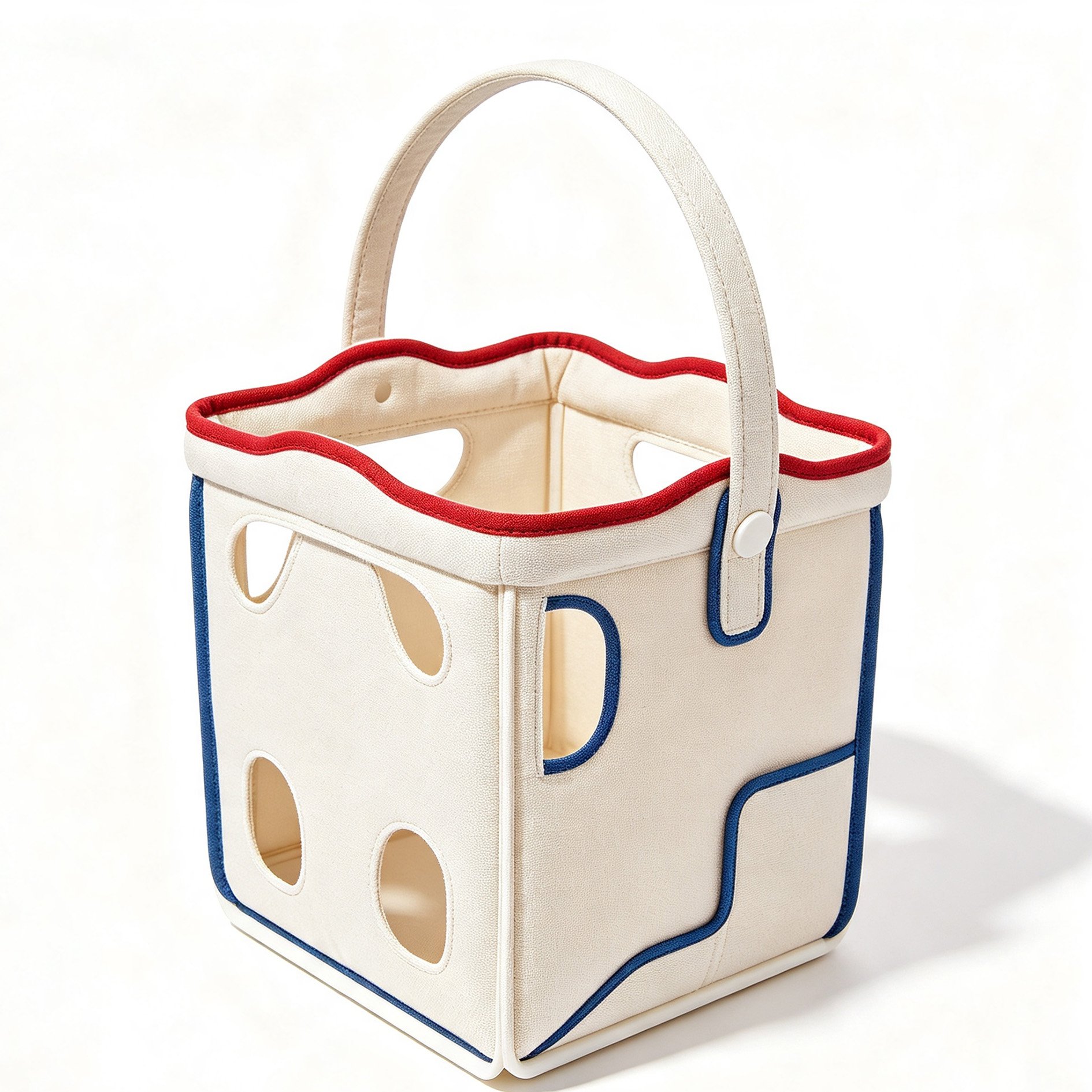 Foldable storage basket for home organization