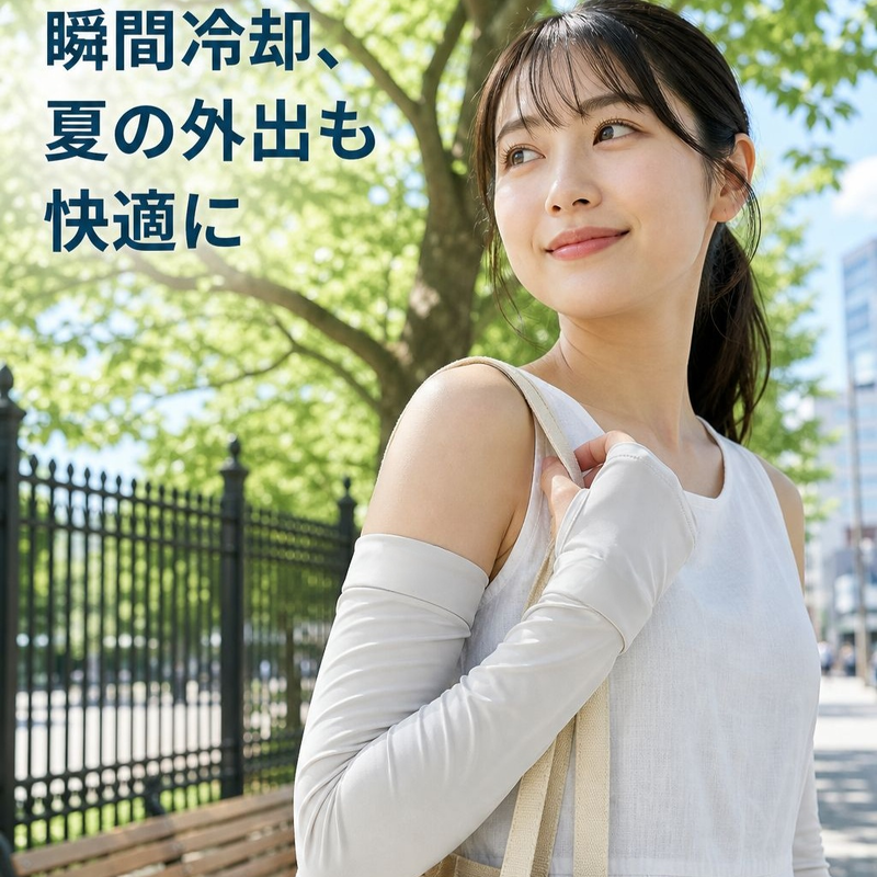 UVカット接触冷感アームカバー