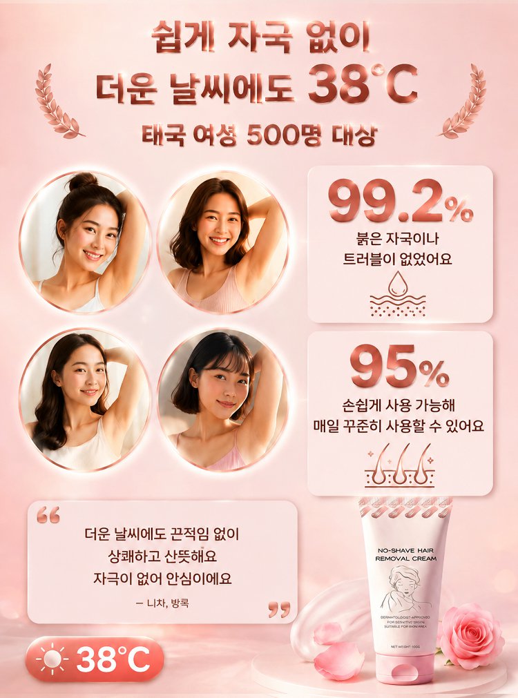 면도 없이 사용하는 제모 크림