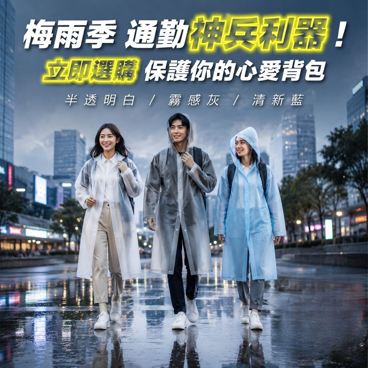擴容設計輕量透氣雨衣 可收納通勤通學環保雨披