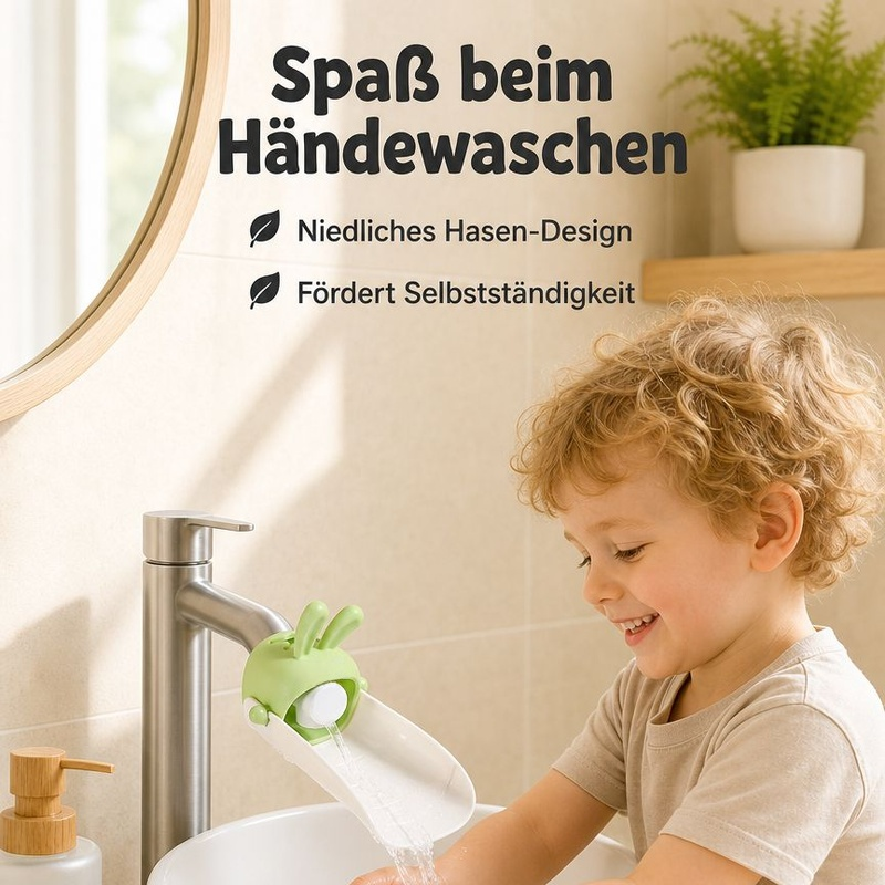 Wasserhahn-Verlängerung für Kinder, Spritzschutz für Waschbecken im Badezimmer