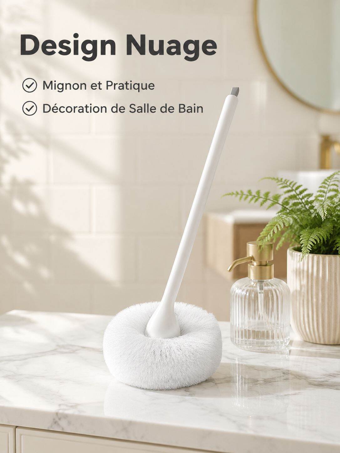 Brosse de nettoyage en forme de nuage pour salle de bain